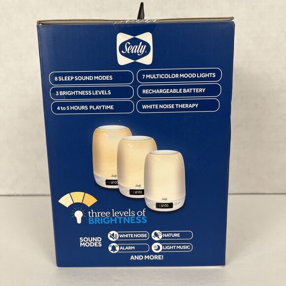 Sealy Night Light Wireless Speaker Sound Machine Bluetooth Rechargeable - Picture 3 of 6